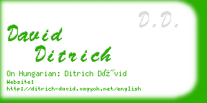 david ditrich business card